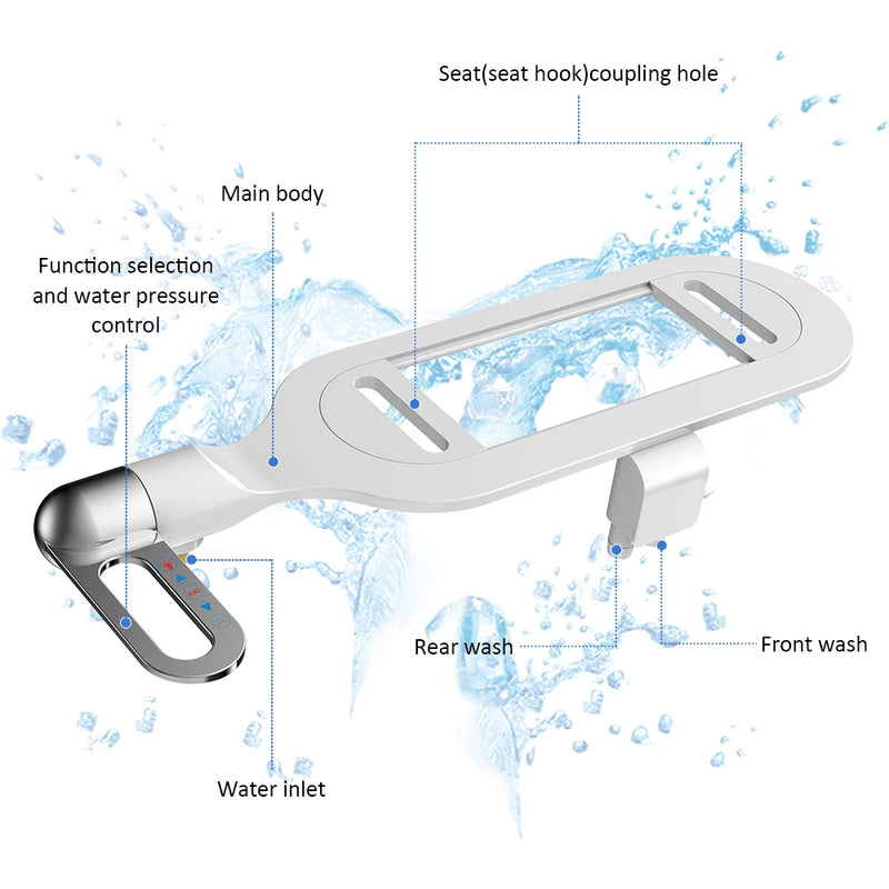 ASSENTO SANITÁRIO  COM BIDÉ ULTRA FINO E PRESSÃO DE ÁGUA AJUSTÁVEL